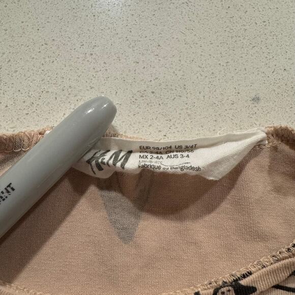 H&M Toddler Girl 3-4T Cat Design Long Sleeve Shirt - Picture 3 of 4